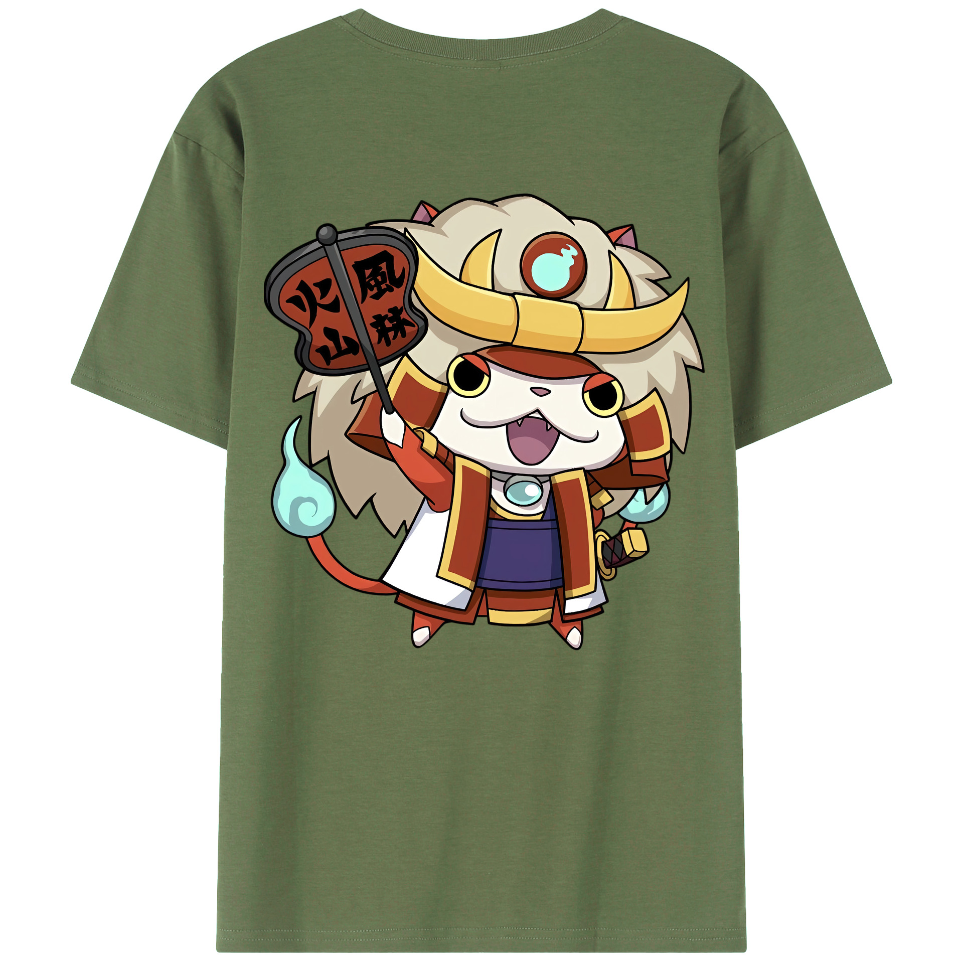 （画像用） 妖怪ウォッチ Yo-kai Watch 綿100％ メンズ半袖Tシャツ（バックプリント） 通気性